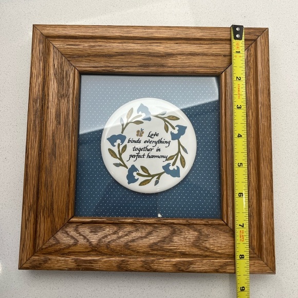 Vintage 90s Framed Picture Love Binds Everything Together in Perfect Harmony - Picture 11 of 11
